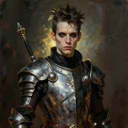 portrait of a skinny punk goth denzel washington wearing armor by simon bisley, john blance, frank frazetta, fantasy, thief warrior