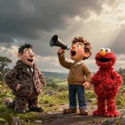 little mr malaka screaming by roger hargreaves and jim henson and norman rockwell, octane render