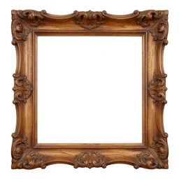 a wood frame absurdly ornated