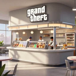 cafeteria inspired by grand theft auto v