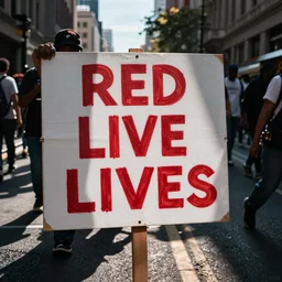 photo, red lives matter, street