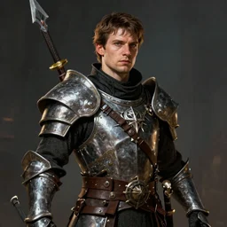 A fantasy comic book style portrait painting of Karl Urban as a Paladin, unreal 5, DAZ, hyperrealistic, octane render, RPG portrait, dynamic lighting