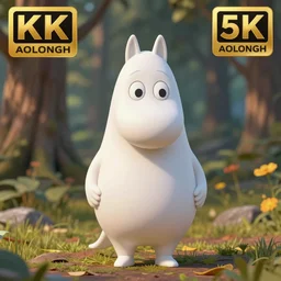 moomin, hyperrealistc, octane render, 4 k
