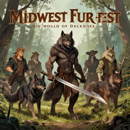 illustration of werewolves at midwest furfest, chronicles / new world of darkness ( by white wolf )