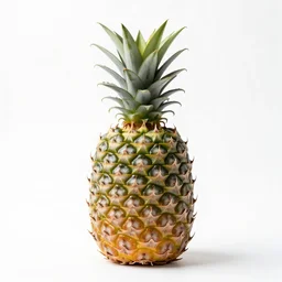 obsidian pineapple, 8k product photo, isolated on a pure white background, centered, entire object in frame, sharp focus, soft studio lighting