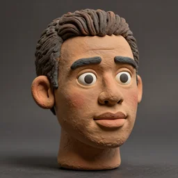 real muhammas ali cassius clay!! clay! close detailed sculpted head , style: claymation puppet kids clay , by guldies
