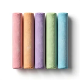 pastel pastel set, photorealistic, isolated on a pure white background, centered, entire object in frame, sharp focus, soft studio lighting