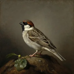 a sparrow, by Francisco de Goya and Diego Velazquez, oil on canvas