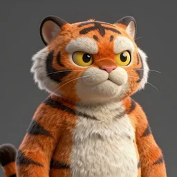 hyper realistic character portrait of snarf from thundercats, ultra realistic, hyper realism, 3 d character model, substance painter, painted texture maps, tony the tiger, smooth, concept art, octane render, 8 k