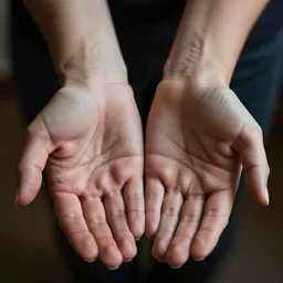 close up of a woman's hands, palms, palm reading, very realistic, intricate, detailed