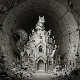 tunnel monster, squirrel hill, fantasy, intricate, elegant, highly detailed, digital painting, artstation, concept art, smooth, sharp focus, illustration, art by noah bradley
