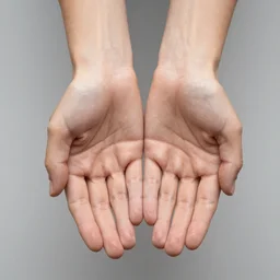 normal human hands