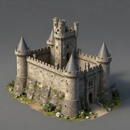 matte painting, castle