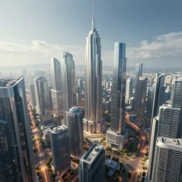 a futuristic city, by rubenfro