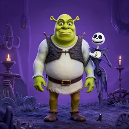 Shrek, nightmare before Christmas, Tim Burton, dark, spooky, claymation