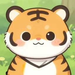 cute anime tiger, kawaii, by lynn chen