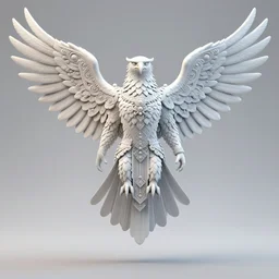 lifelike full body outline with eagles wings regalia adornments into infinity, fantasy intricate elegant lush volumetric lighting 3 d modelling