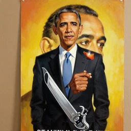 barack obama on the legally blond movie poster, painted by salvador dali