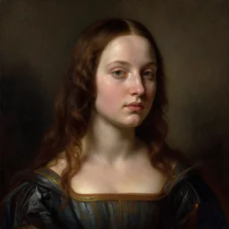 hyper realistic painting of a girl in the renaissance style