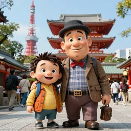 Ed, Edd, n Eddy take a trip to Tokyo, Japan. Photo realism, hyper realistic, 4k, high details, hypermaximalistic