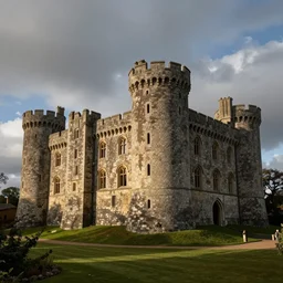 medieval castle, by john hoyland