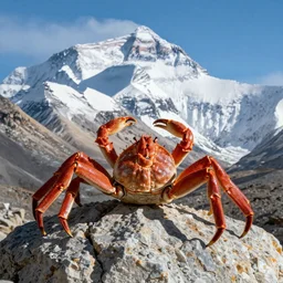 crab on top of mt. Everest