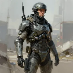 concept art by jama jurabaev, cinematic shot, trending on artstation, high quality, brush stroke, futuristic soldier
