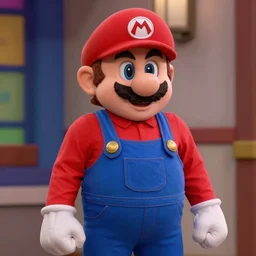 a still of super mario as chris pratt in parks and recreation