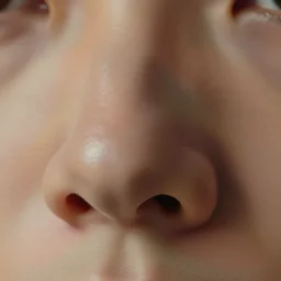 extremely detailed closeup of a human nose