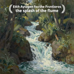 an ethereal esteban frances and peter doig painting titled'the splash of the flume'