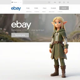 Images on the store website, eBay, Full body, Miniature of a Elf