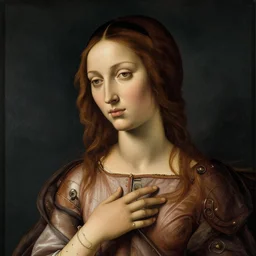 a portrait of a female android by sandro botticelli