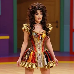 Kate Bush in an ornate dress in Tony Hawk's Pro Skater 3, gameplay screenshot