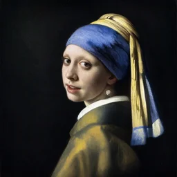 a striking hyper real painting of Elle Fanning at night by Johannes Vermeer