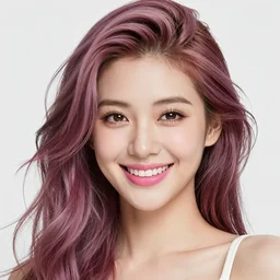 ultra realistic portrait of a hot woman, colorful hair, pink lips, gorgeous smile, stunning, hottest, 8K resolution, deviantart,