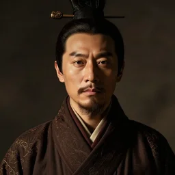 portrait of qin shi huang by rembrandt, low key lighting, high contrast, soft shadows