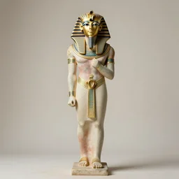 full body portrait of an egyptian god statue, sharp focus, volumetric light, autumn pastels lightings, micro details, ( ( ( gold intricate ) ) ) photorealism, crisp, dirty pale background, hasselblad camera, by annie leibovitz