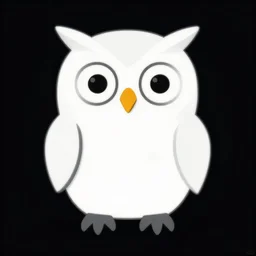 A minimalist owl in the style of the Wip3out PS1 cover art