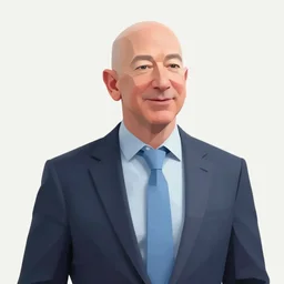low poly Jeff Bezos