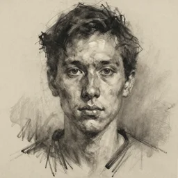 abstract charcoal portrait by mad charcoal