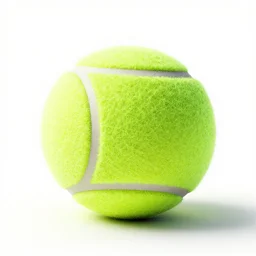 retro tennis ball, clean 3d render, octane render, isolated on a pure white background, centered, entire object in frame, sharp focus, soft studio lighting