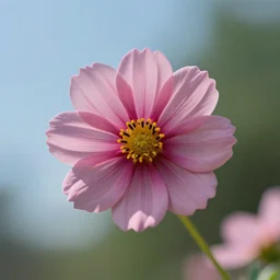 view from below looking up at a flower