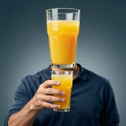 movie poster for a film about a man with a glass of juice for a head who uses psychic powers to save the world, directed by j. michael muro, starring willem dafoe and dean stockwell, art direction by wayne barlowe, glenn fabry and frank frazetta, cinematography by robby muller ), crisp