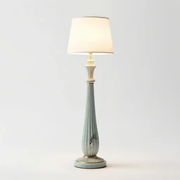 pastel floor lamp, stylized 3d render, isolated on a pure white background, centered, entire object in frame, sharp focus, soft studio lighting