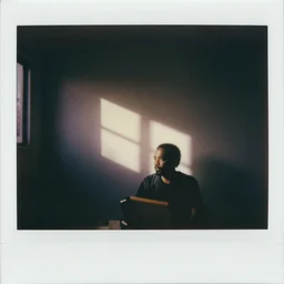 Confucius, 90s polaroid, by Saul Leiter, Jamel Shabazz, Nan Goldin