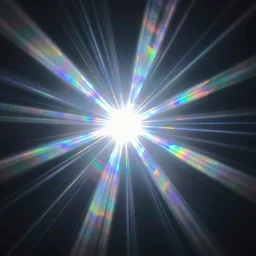“Uwu the prismatic person, interdimensional body, refracted light, caustics, light rays shining through, 4k photo”