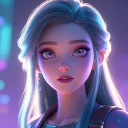 mcro head shot of female, backlighting synthwave style fantasy art by pixar artgerm pixar greg rutkowski