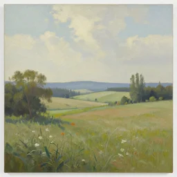 a beautiful painting of a serene landscape, by mark maggiori, trending on artstation