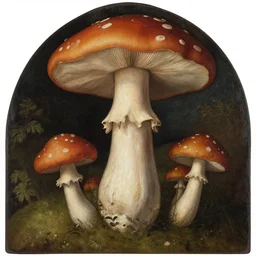 1 5 th century painting of a mushroom divinity