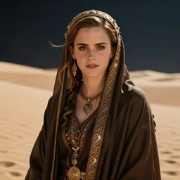 emma watson as a bedouin woman in the sahara desert